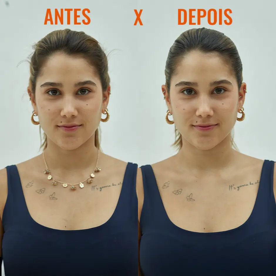 imagem de antes de depois de Jordana